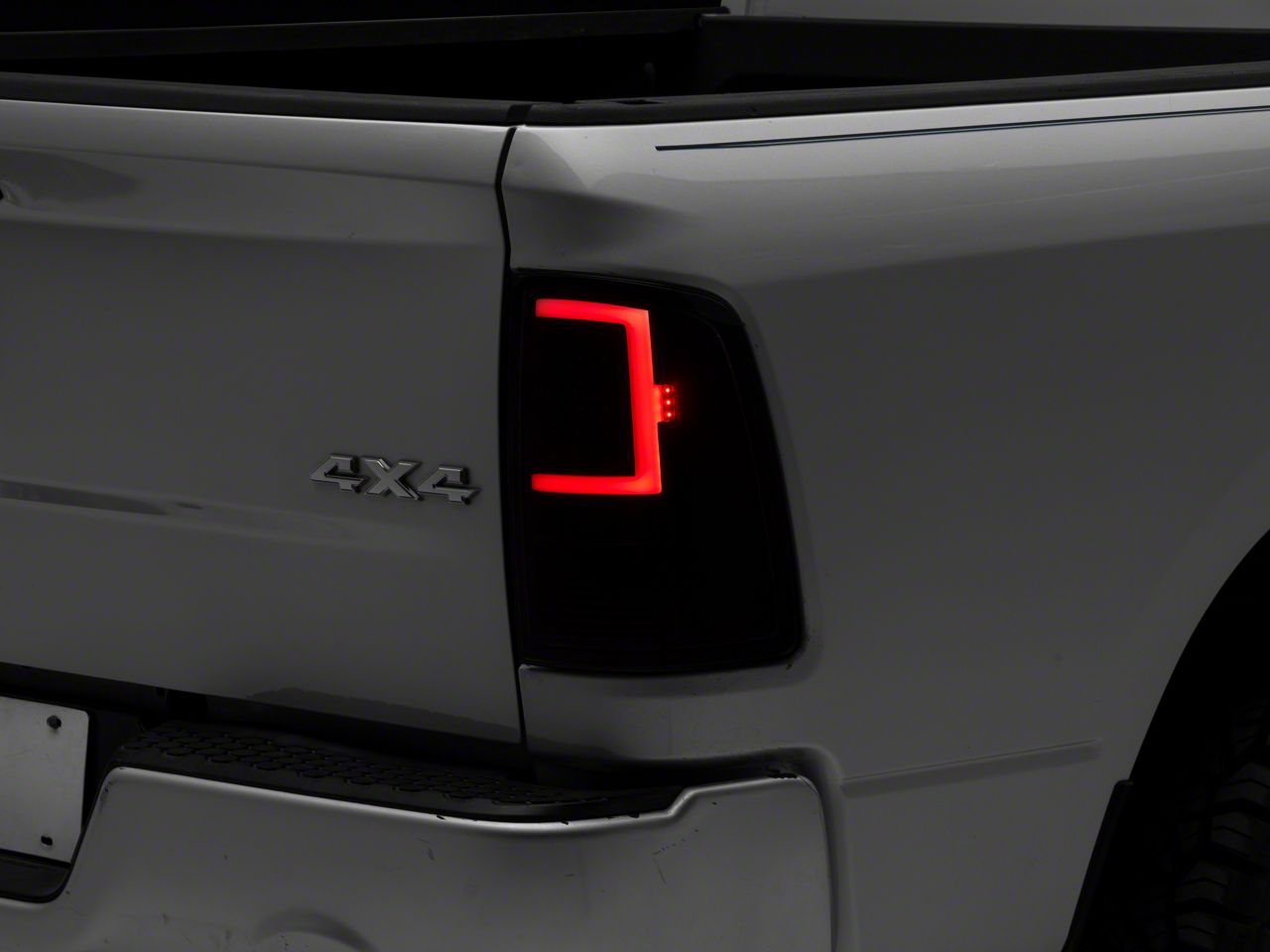 RAM 1500 LED Tail Lights; Black Housing; Smoked Lens (0918 RAM 1500 w/ Factory Halogen Tail