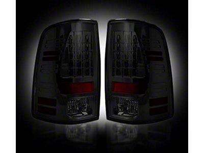 LED Tail Lights; Black Housing; Smoked Lens (13-18 RAM 1500 w/ Factory LED Tail Lights)