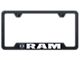 RAM Laser Etched Cut-Out License Plate Frame; Rugged Black (Universal; Some Adaptation May Be Required)