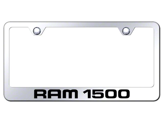 RAM 1500 Laser Etched License Plate Frame; Mirrored (Universal; Some Adaptation May Be Required)