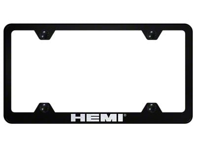 HEMI Laser Etched Wide Body License Plate Frame (Universal; Some Adaptation May Be Required)