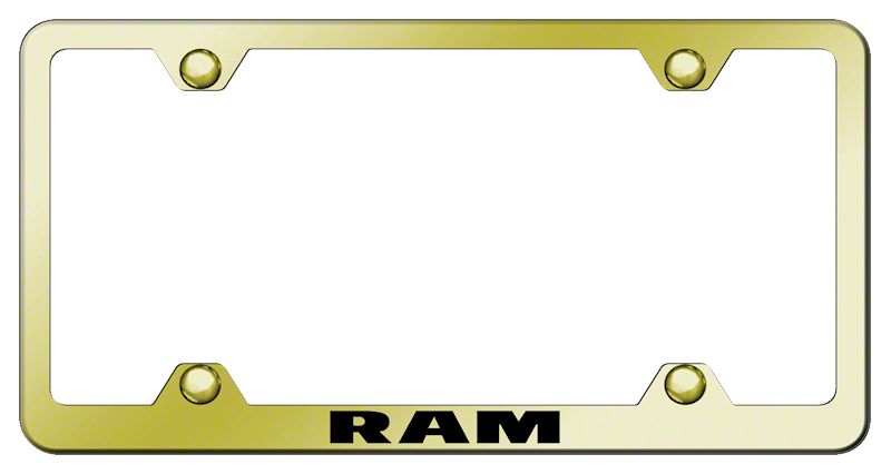 Sierra 3500 GMC Laser Etched Wide Body License Plate Frame; Mirrored