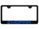 MOPAR and Logo PC License Plate Frame; UV Print on Black (Universal; Some Adaptation May Be Required)