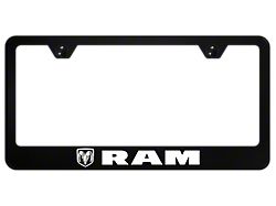 RAM PC License Plate Frame; UV Print on Black (Universal; Some Adaptation May Be Required)