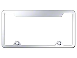 Stainless Steel Wide-Top License Plate Frame (Universal; Some Adaptation May Be Required)