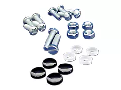 License Plate Caps with Standard Hardware; Chrome; 4 pack 