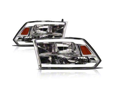 LM Series Headlights; Chrome Housing; Clear Lens (09-18 RAM 1500 w/ Factory Halogen Non-Projector Headlights)