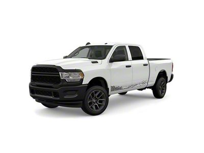 Lower Mud Splash Side Graphics; Gray (02-24 RAM 1500)