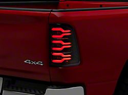 AlphaRex LUXX-Series LED Tail Lights; Alpha Black Housing; Clear Lens (19-24 RAM 1500 w/ Factory Halogen Tail Lights)