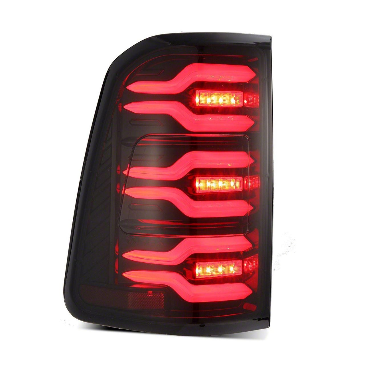 Ram Rampage Rear Lights AlphaRex RAM 1500 LUXX-Series LED Tail Lights; Black/Red Housing ...