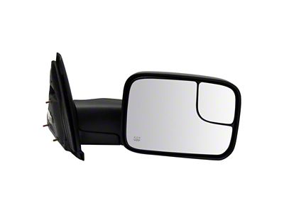 Manual Towing Mirror; Textured Black; Passenger Side (02-08 RAM 1500)