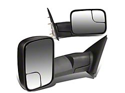 Manual Towing Mirrors; Black (02-08 RAM 1500)