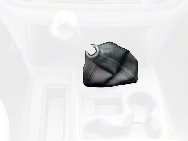 Manual Transmission Shifter Boot; Black Leather with Blue Stitching (02-08 RAM 1500)