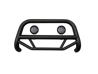 Max T Bull Bar with 5.30-Inch Black Round Flood LED Lights; Textured Black (19-24 RAM 1500, Excluding EcoDiesel, Rebel & TRX)