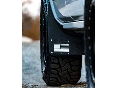 Merica Mud Flaps; Front; White (09-18 RAM 1500)