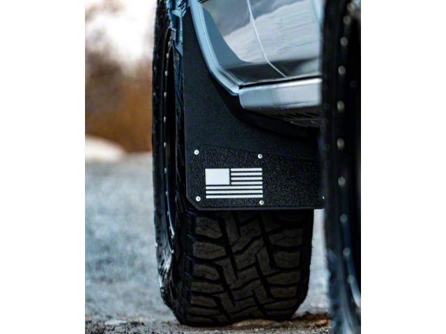Merica Mud Flaps; Front; White (19-24 RAM 1500, Excluding TRX)