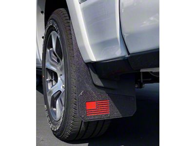 Merica Mud Flaps; Rear; Red (09-18 RAM 1500)