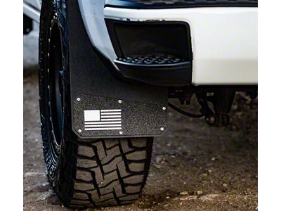 Merica Mud Flaps; Rear; White (19-24 RAM 1500, Excluding TRX)