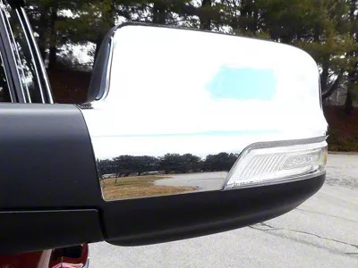 Mirror Covers with Turn Signal Cutouts; Chrome (19-25 RAM 1500)