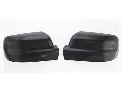 Mirror Covers without Turn Signal Openings; Gloss Black (19-24 RAM 1500)