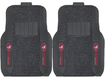 Molded Front Floor Mats with San Francisco 49ers Logo (Universal; Some Adaptation May Be Required)