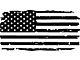 Moonroof Tattered Flag Decal; Gloss Black (02-24 RAM 1500)