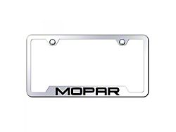 MOPAR License Plate Frame; Chrome (Universal; Some Adaptation May Be Required)
