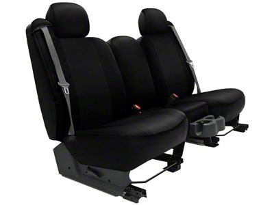 Neosupreme Custom 1st Row Bench Seat Covers; Black/Black (19-25 RAM 1500 w/ Bench Seat)