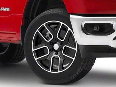 Night Edition Style Gloss Black Machined 6-Lug Wheel; 20x9; 19mm Offset (19-25 RAM 1500)