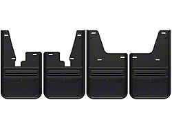 No-Drill Mud Flaps with Black Plate; Front and Rear (09-18 RAM 1500 w/o OE Fender Flares)