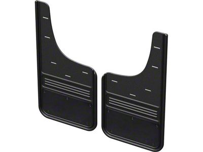 No-Drill Mud Flaps with Black Plate; Front (19-24 RAM 1500, Excluding TRX)