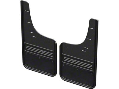 No-Drill Mud Flaps with Black Plate; Rear (19-24 RAM 1500, Excluding TRX)