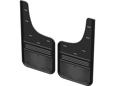 No-Drill Mud Flaps with Gunmetal Plate; Front (19-24 RAM 1500, Excluding TRX)