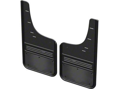 No-Drill Mud Flaps with Gunmetal Plate; Rear (19-24 RAM 1500, Excluding TRX)