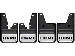 No-Drill Mud Flaps with HEMI Logo; Front and Rear (09-18 RAM 1500 w/ OE Fender Flares)