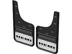No-Drill Mud Flaps with HEMI Logo; Front (19-23 RAM 1500, Excluding TRX)