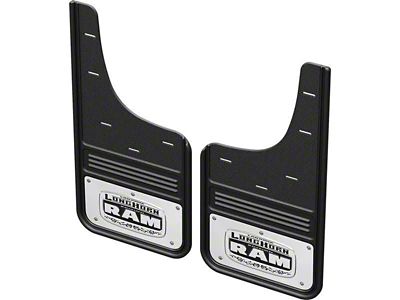 No-Drill Mud Flaps with Longhorn Logo; Front (19-24 RAM 1500, Excluding TRX)