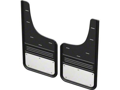 No-Drill Mud Flaps with Stainless Steel Plate; Front (19-25 RAM 1500, Excluding RHO & TRX)