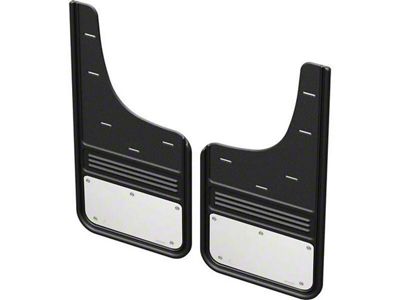 No-Drill Mud Flaps with Stainless Steel Plate; Front (19-24 RAM 1500, Excluding TRX)