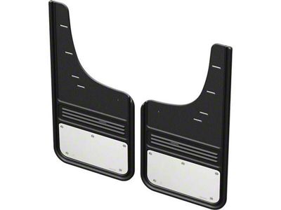 No-Drill Mud Flaps with Stainless Steel Plate; Rear (19-24 RAM 1500, Excluding TRX)