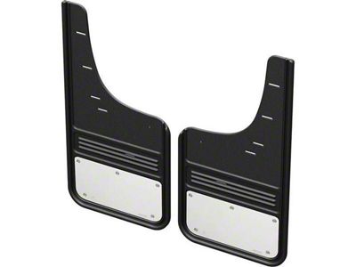 No-Drill Mud Flaps with Stainless Steel Plate; Rear (19-24 RAM 1500, Excluding TRX)