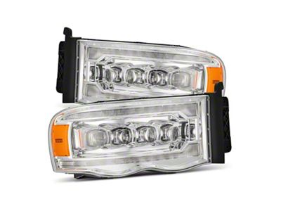 AlphaRex NOVA-Series LED Projector Headlights; Chrome Housing; Clear Lens (02-05 RAM 1500)