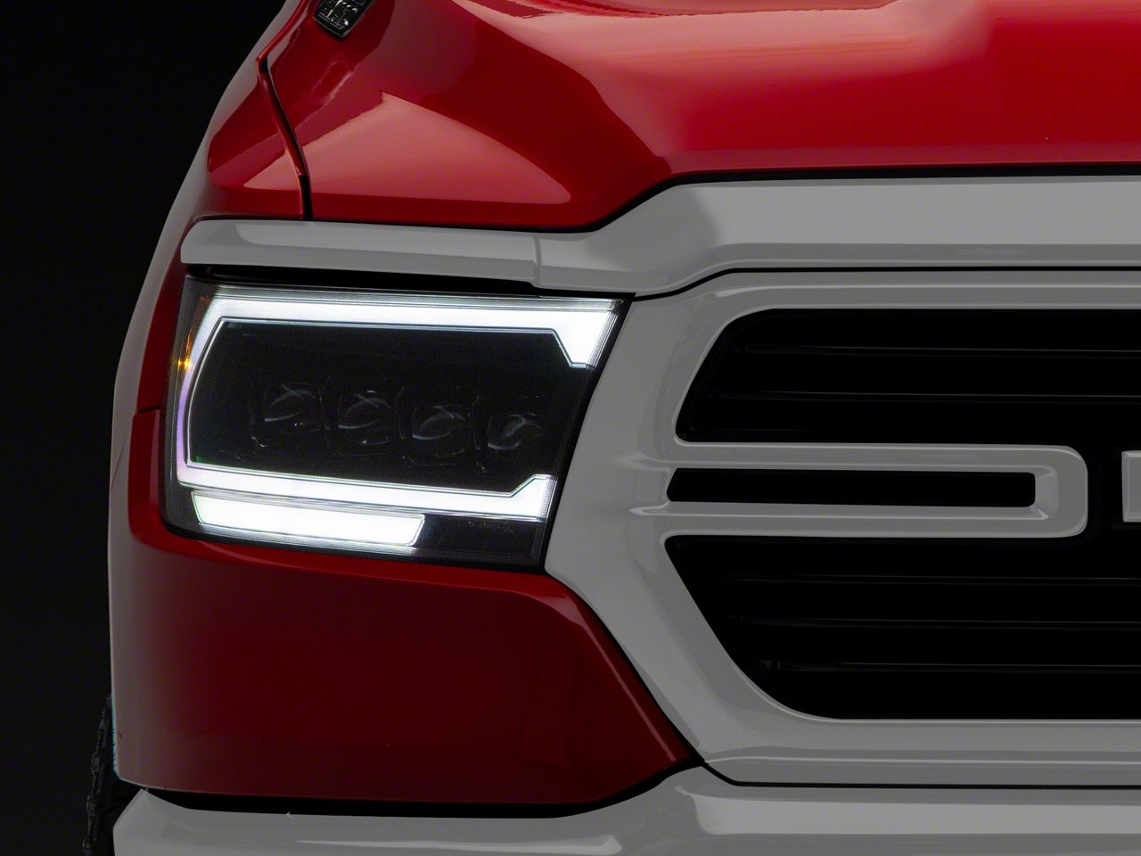 OE Style Black Housing Headlight Assembly For 2019-2024 Ram 1500 - Amber Corner, Halogen