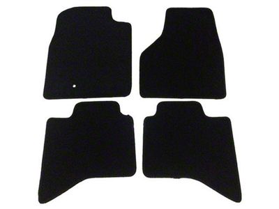 Nylon Carpet Front and Rear Floor Mats; Black (09-14 RAM 1500 Quad Cab, Crew Cab)