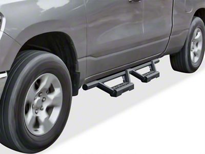 Octagon Tube Drop Style Nerf Side Steps; Black (19-25 RAM 1500 Quad Cab)
