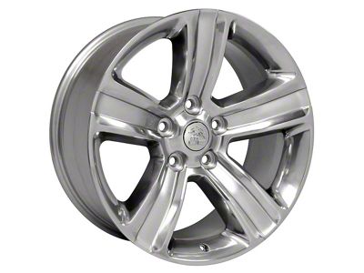 OE 5-Spoke Style Polished with Silver Inlay 5-Lug Wheel; 20x9; 19mm Offset (09-18 RAM 1500)