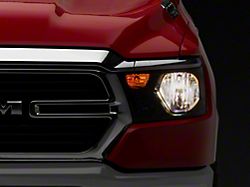OE Night Edition Headlight; Black Housing; Clear Lens; Driver Side (19-24 RAM 1500 Big Horn, Tradesman)