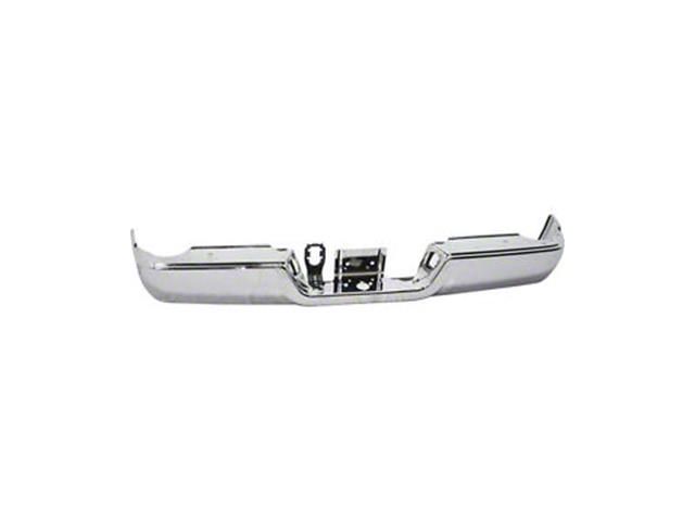 OE Certified Replacement Rear Bumper; Not Pre-Drilled for Backup Sensors; Chrome (09-18 RAM 1500 w/o Factory Dual Exhaust)