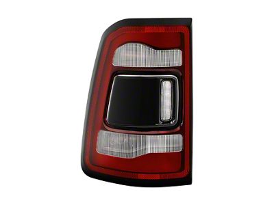 OE Rebel Style LED Tail Light; Black Housing; Red/Clear Lens; Driver Side (19-24 RAM 1500 w/ Factory LED Tail Lights & w/o Blind Spot Sensors)