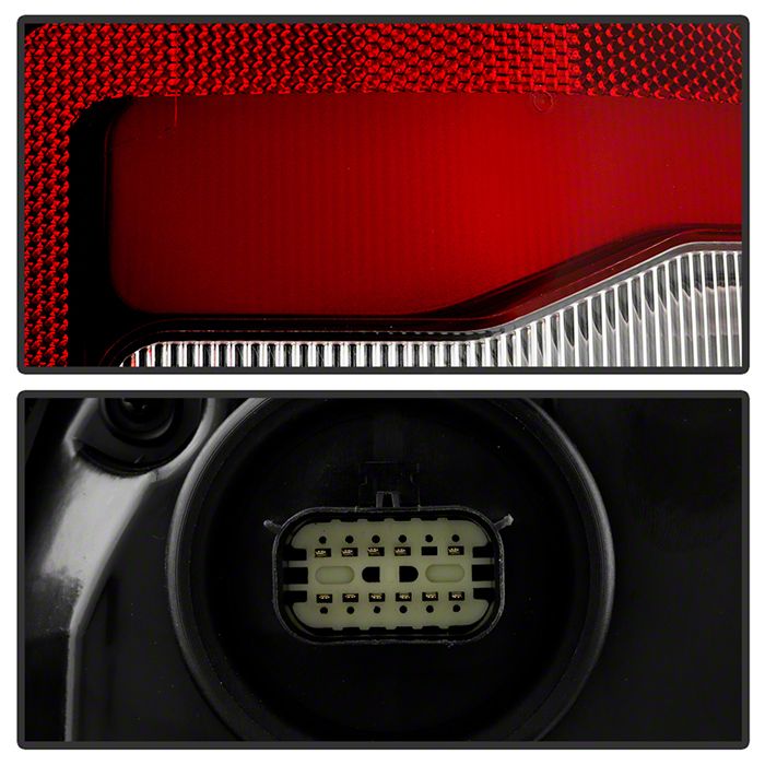 RAM 1500 OE Rebel Style LED Tail Light; Black Housing; Red